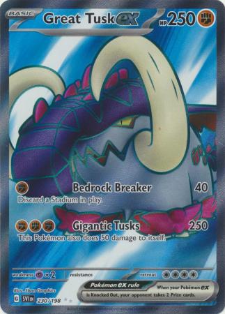 Great Tusk ex - 230/198 - Full Art Ultra Rare