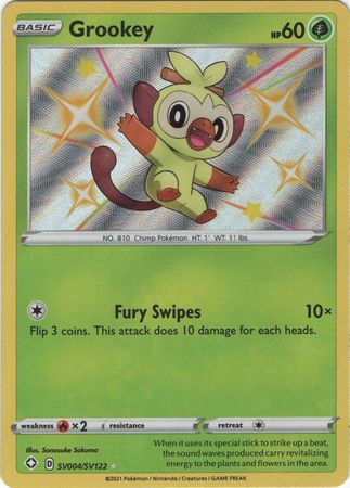 Grookey - SV004/SV122 - Shiny Rare