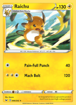 Raichu - 066/202 Rare