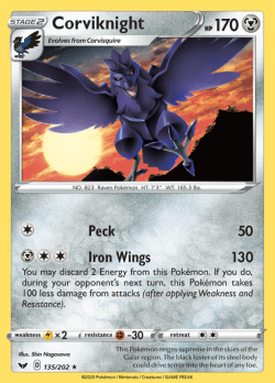 Corviknight - 135/202 Rare