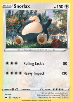 Snorlax - 140/202 Rare