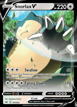 Snorlax v  - 141/202 - Ultra Rare