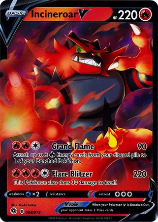 Incineroar V - 008/073 - Ultra Rare