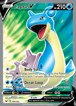 Lapras V  - 189/202 - Ultra Rare