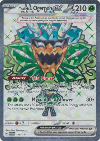 Teal Mask Ogerpon ex - 190/167 - Full Art Ultra Rare