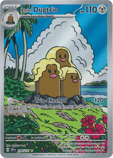 Alolan Dugtrio - 208/191 - Illustration Rare