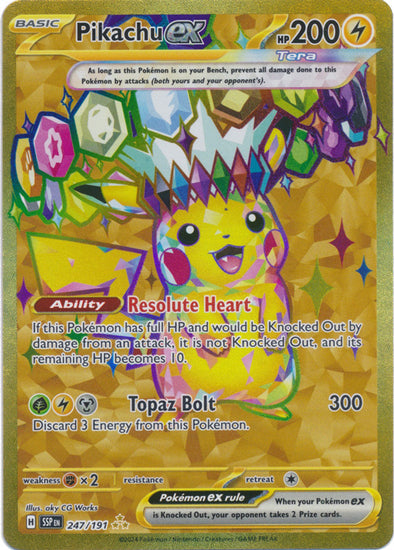 Pikachu ex - 247/191 - Gold Secret Rare