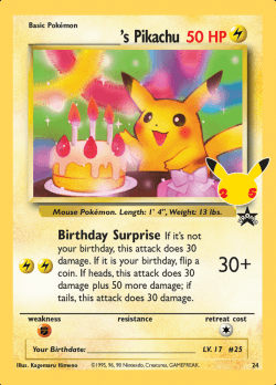 Birthday Pikachu - 033/025 - Ultra Rare Classic Collection