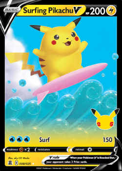 Surfing PIkachu V - 008/025 - Ultra Rare