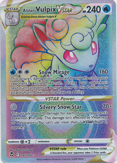 Alolan Vulpix VSTAR - 197/195 - Hyper Rare