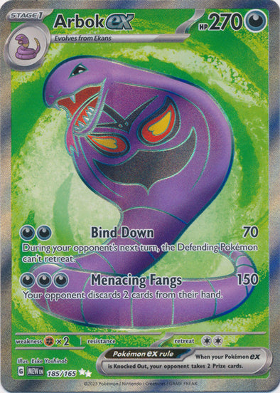 Arbok ex - 185/165 - Full Art Ultra Rare