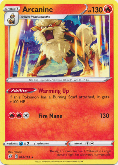 Arcanine - 028/192 - Rare