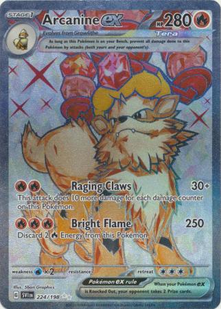 Arcanine ex - 224/198 - Full Art Ultra Rare