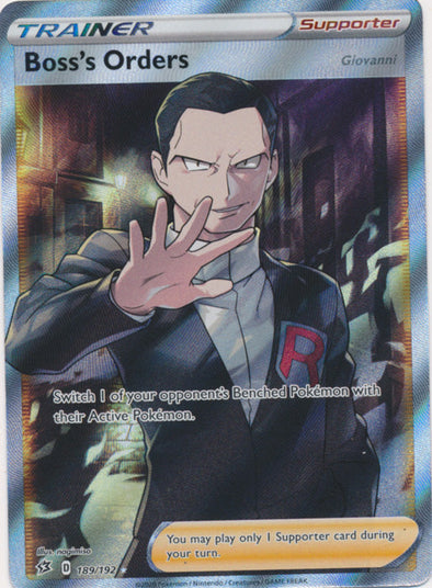 Boss's Orders - 189/192 - Full Art Ultra Rare