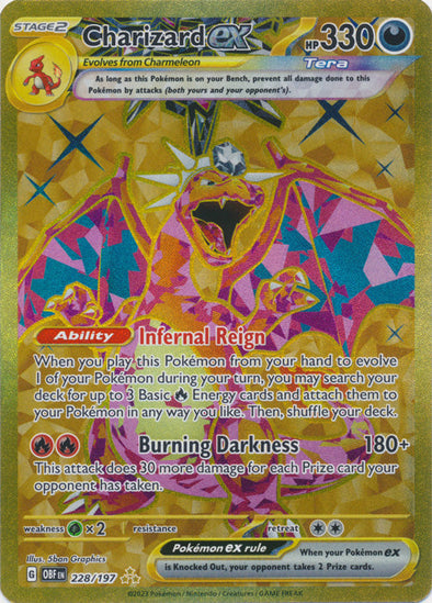 Charizard ex - 228/197 - Gold Secret Rare