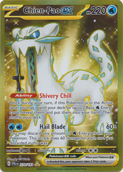 Chien-Pao ex - 274/193 - Gold Secret Rare