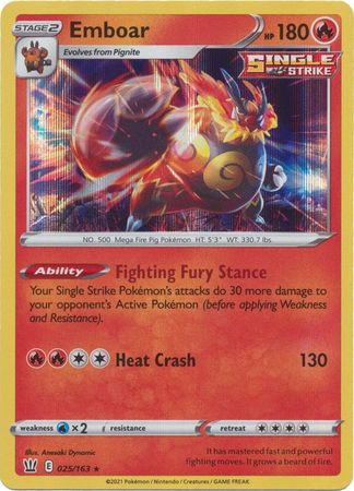 Emboar - 025/163 - Holo Rare