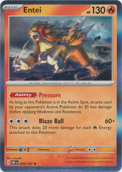 Entei - 030/197 - Rare