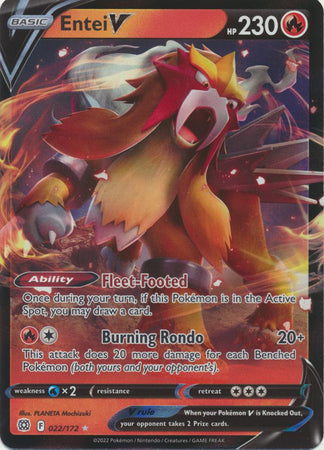 Entei V - 022/172 - Ultra Rare