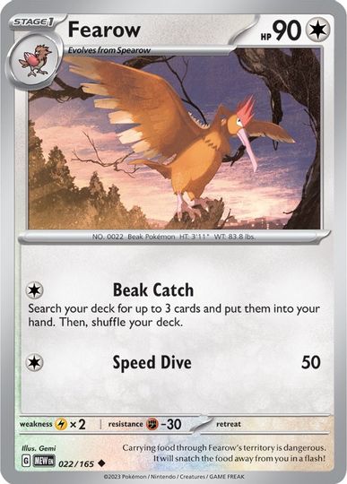 Fearow - 022/165 - Uncommon