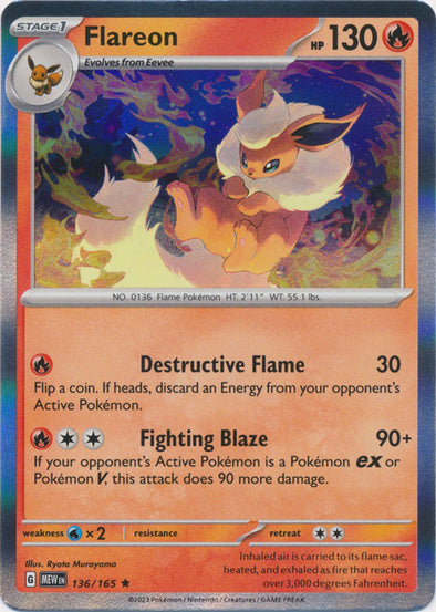 Flareon - 136/165 - Rare