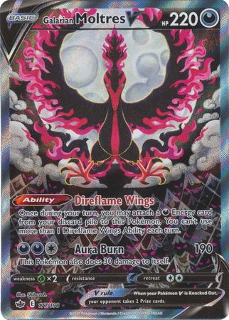 Galarian Moltres V - 177/198 - Alternate Art Ultra Rare