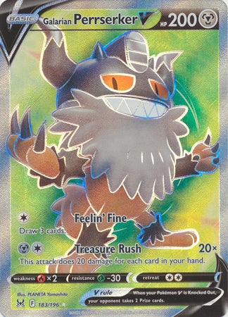 Galarian Perrserker V - 183/196 - Full Art Ultra Rare