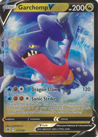 Garchomp V - 117/189 - Ultra Rare