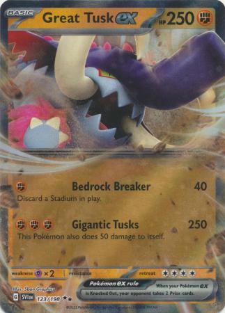 Great Tusk ex - 123/198 - Double Rare