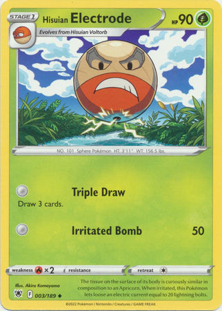 Hisuian Electrode - 003/189 - Uncommon