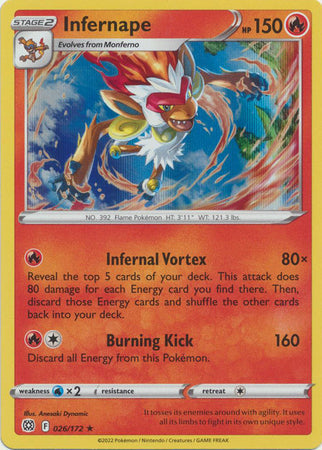 Infernape - 026/172 - Holo Rare