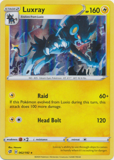 Luxray - 062/192 - Holo Rare