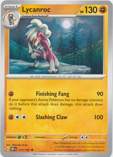 Lycanroc - 117/197 - Uncommon