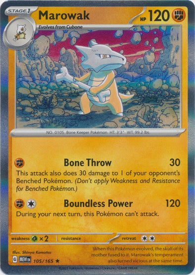 Marowak - 105/165 - Rare