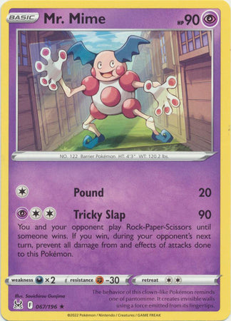 Mr. Mime - 067/196 - Rare