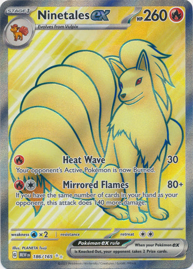 Ninetales ex - 186/165 - Full Art Ultra Rare