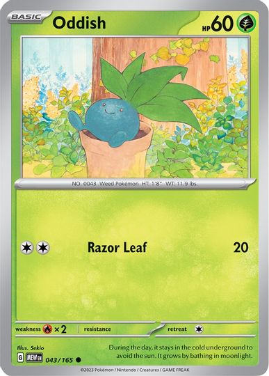 Oddish - 043/165 - Common