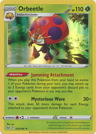 Orbeetle - 020/196 - Holo Rare