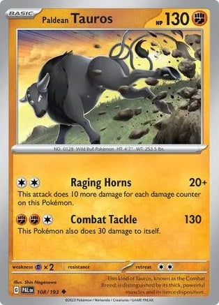 Paldean Tauros - 108/193 - Uncommon