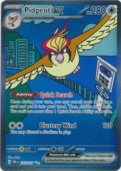 Pidgeot ex - 225/197 - Special Illustration Rare