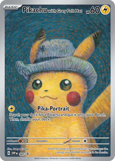 Pikachu with Grey Felt Hat - SVP085 - Promo