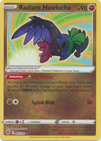 Radiant Hawlucha - 081/189 - Radiant Rare