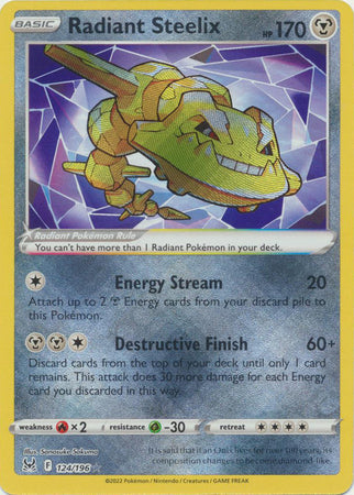 Radiant Steelix - 124/196 - Radiant Rare