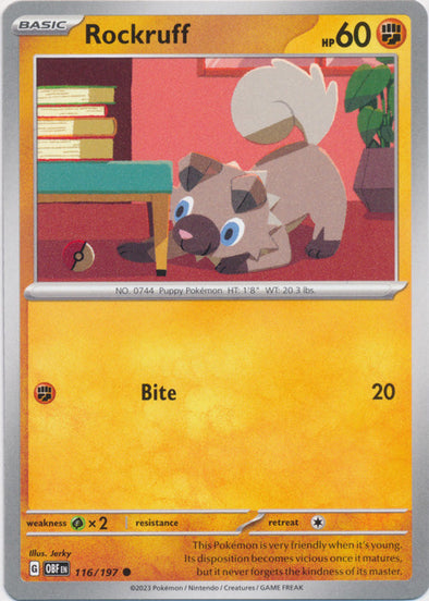 Rockruff - 116/197 - Common