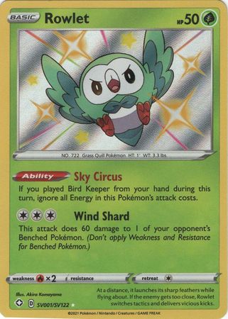 Rowlet - SV001/SV122 - Shiny Rare