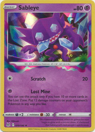 Sableye - 070/196 - Holo Rare