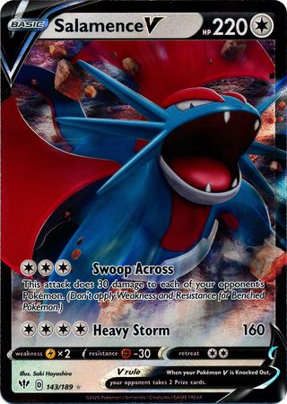 Salamence V - 143/189 - Ultra Rare