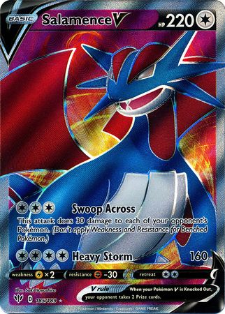 Salamence V - 185/189 - Full Art Ultra Rare