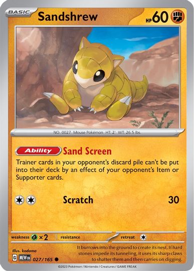 Sandshrew - 027/165 - Common