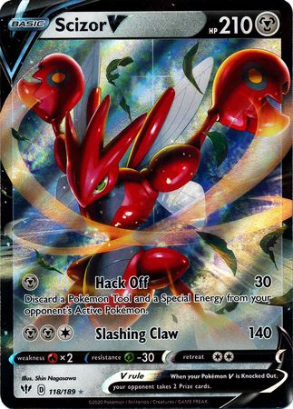 Scizor V - 118/189 - Ultra Rare